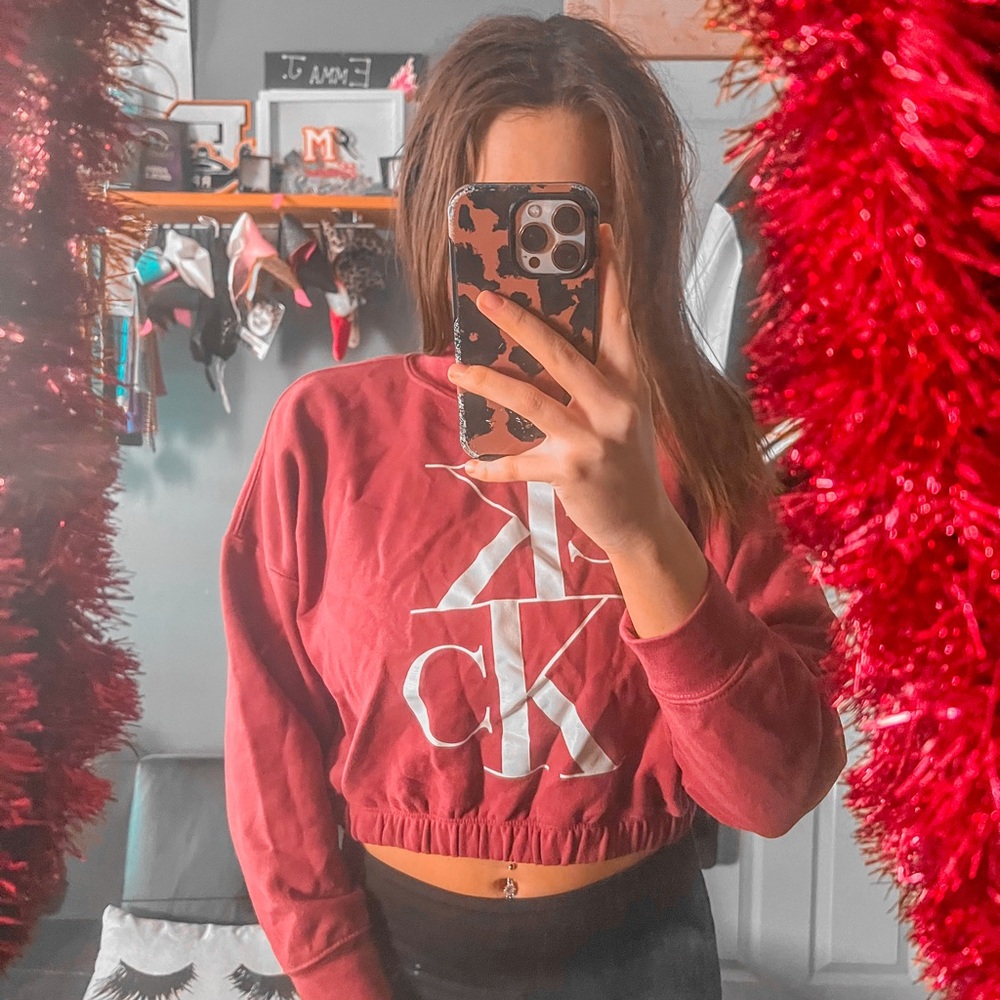 calvin klein cropped crewneck